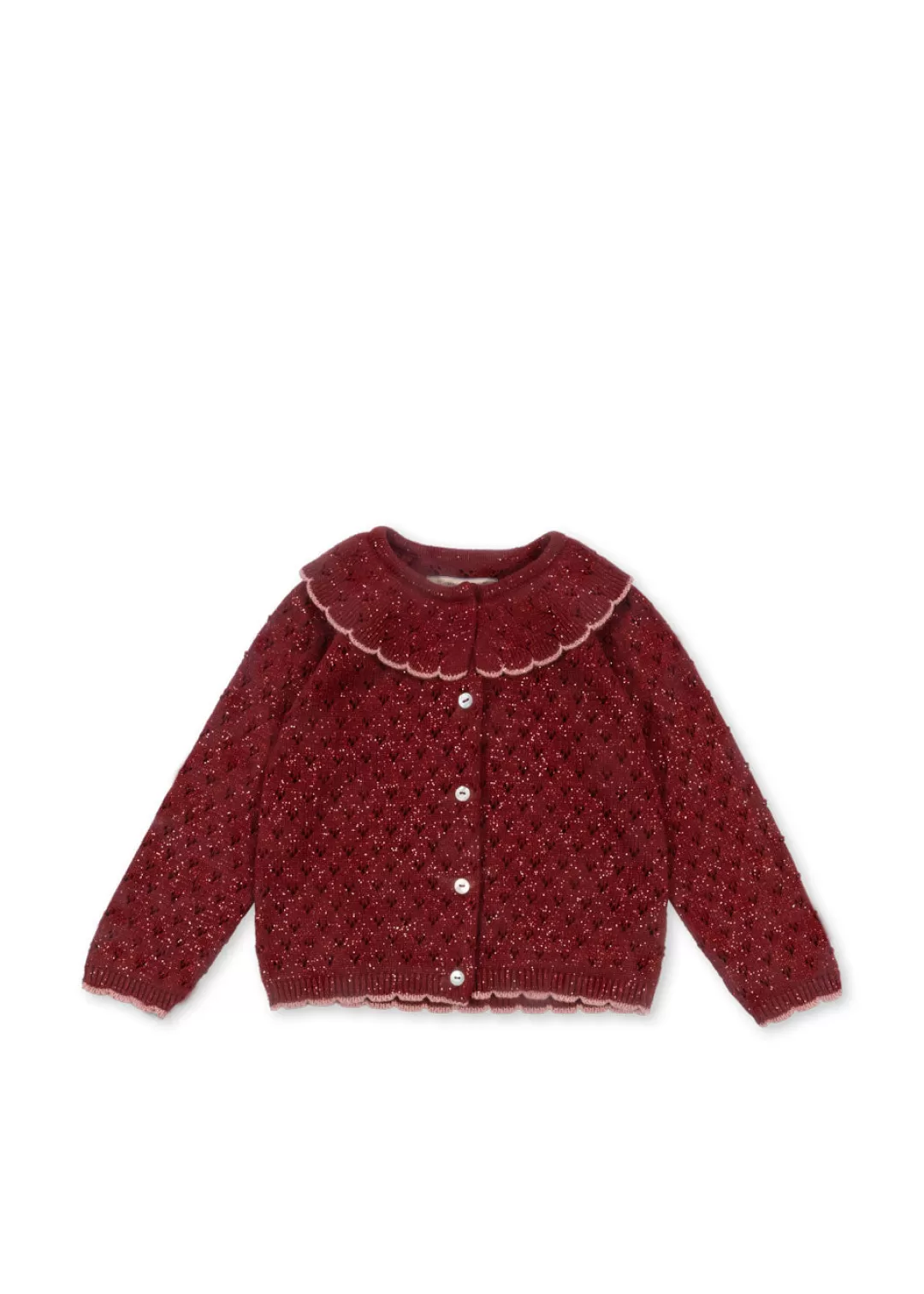 Konges Sløjd Overdele | Holiday cardigan - red dahlia