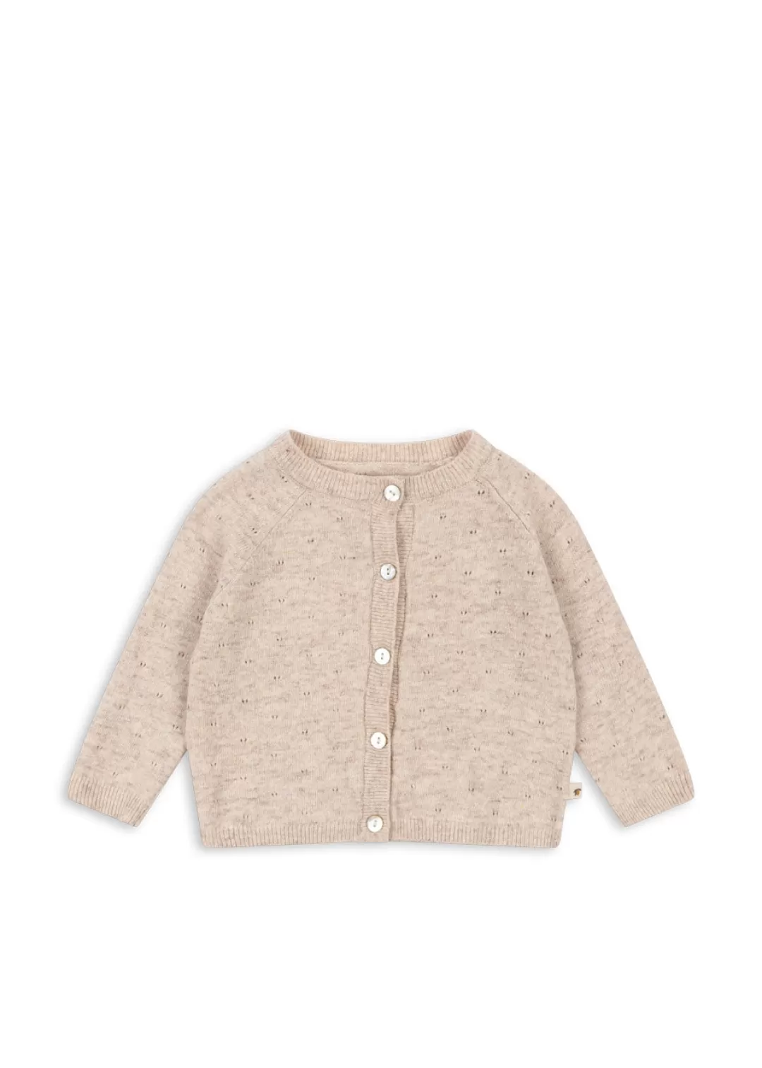 Konges Sløjd Overdele | MINO CARDIGAN - OFF WHITE MELANGE POINTELLE