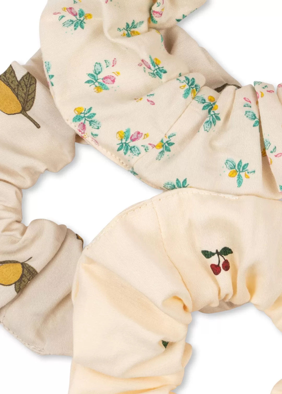 Konges Sløjd Accessories | 3 pak scrunchie stor - CHERRY/LEMON/FLEUR COLORÈ
